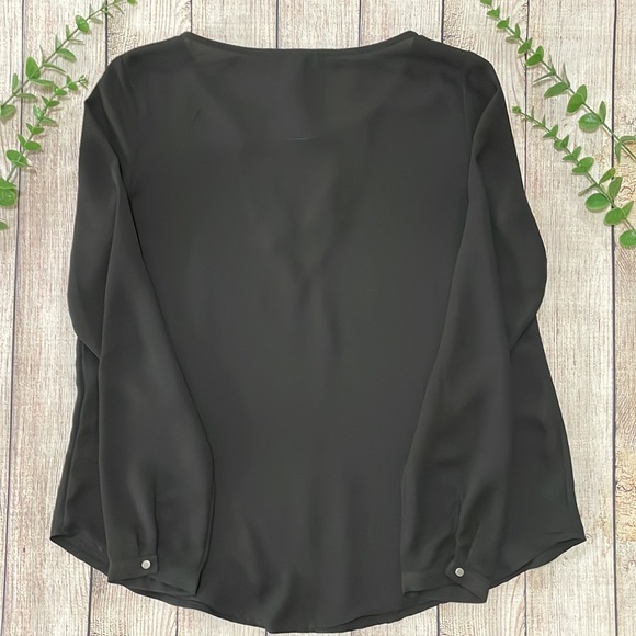 🌸 Clearance! 🌸 Forever21 Black Formal Long Sleeve Blouse/Shirt Size S - Picture 3 of 10